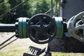 pipes and taps of oil and gas equipment Royalty Free Stock Photo