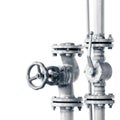 Pipes valve connection Royalty Free Stock Photo