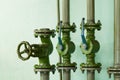 Pipes valve connection Royalty Free Stock Photo