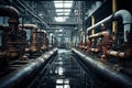 Pipes And Valves Controlling Water Royalty Free Stock Photo