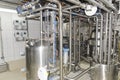 Pipes, valves and pressure tanks in dairy factory