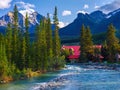 Pipestone river, lake louise village cabins