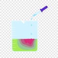 Pipette beaker icon, flat style Royalty Free Stock Photo