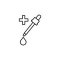 pipette, blood donation line icon. Signs and symbols can be used for web, logo, mobile app, UI, UX