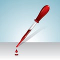 pipette blood dropper. Vector illustration decorative design