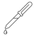 Pipette blood icon, outline style