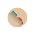 Pipette flat icon with shadow. medical Pipette icon