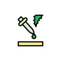 Pipette drop aloe vera icon. Simple color with outline vector elements of healing plant icons for ui and ux, website or mobile