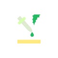 Pipette drop aloe vera icon. Simple color vector elements of healing plant icons for ui and ux, website or mobile application