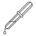Pipette drop icon, outline style