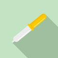 Pipette icon, flat style Royalty Free Stock Photo