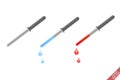 Pipette icon set.