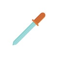 Pipette Medical Tool Closeup Vector Illustration