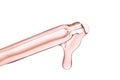 Pipette with a viscous pink cosmetic close-up.