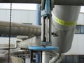 Piping on a biogas plant, raw gas pipes Royalty Free Stock Photo