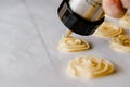 Piping dough for danish butter cookies