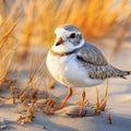Ai Generated illustration Wildlife Concept of Piping Plover