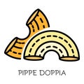 Pippe doppia icon color outline vector