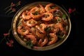 Piquant Shrimp spicy sauce. Generate Ai