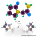 Piracetam molecule structure.