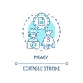 Piracy concept icon Royalty Free Stock Photo