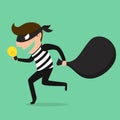 Piracy, Thief stealing idea Royalty Free Stock Photo