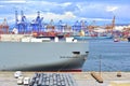 Piraeus Commercial port Royalty Free Stock Photo