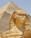 PIRAMID AND SPHINX I GIZA Royalty Free Stock Photo