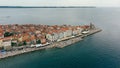 Piran Cape Madona Point, Aerial View, Slovenia Royalty Free Stock Photo