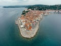 Piran Cape Madona Point, Aerial View, Slovenia Royalty Free Stock Photo