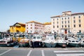 Piran old town port view with Adriatic sea in Slovenia