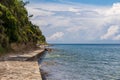 Piran - Scenic walking path between Fiesa and charming coastal town of Piran in Slovenian Istria Royalty Free Stock Photo