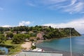 Piran - Scenic walking path between Fiesa and charming coastal town of Piran in Slovenian Istria Royalty Free Stock Photo