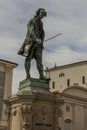 PIRAN, SLOVENIA - MAY 15, 2019: Giuseppe Tartini statue in Piran town, Sloven