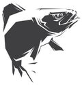 Piranha black vector illustration Royalty Free Stock Photo
