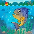 Piranha fish underwater theme 2