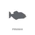 Piranha icon. Trendy Piranha logo concept on white background fr