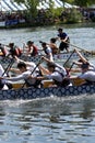 Piranhas DBC Dragon Boat racing at the21st TELUS Royalty Free Stock Photo