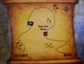 Pirate Adventure Treasure Direction Map