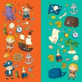 Pirate adventures Pirate party Kindergarten pirate party for children Adventure, treasure, pirates, octopus, whale, ship