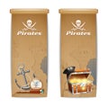 Pirate Banner Vertical Royalty Free Stock Photo