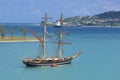 Pirate boat in Montego Bay in Jamaica, Caribbean Royalty Free Stock Photo