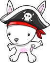 Pirate Bunny Vector Illustration
