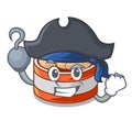 Pirate canned tuna isolated with in mascot