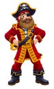 Pirate Captain Cartoon Character Mascot