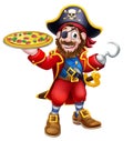 Pirate Cartoon Captain Pizza Chef Mascot Royalty Free Stock Photo