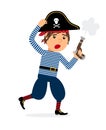 Pirate character running with pistol