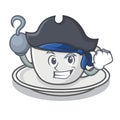 Pirate coffee character cartoon style