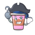 Pirate coffee cup character cartoon