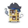 Pirate coffee vending machine isolated the mascot